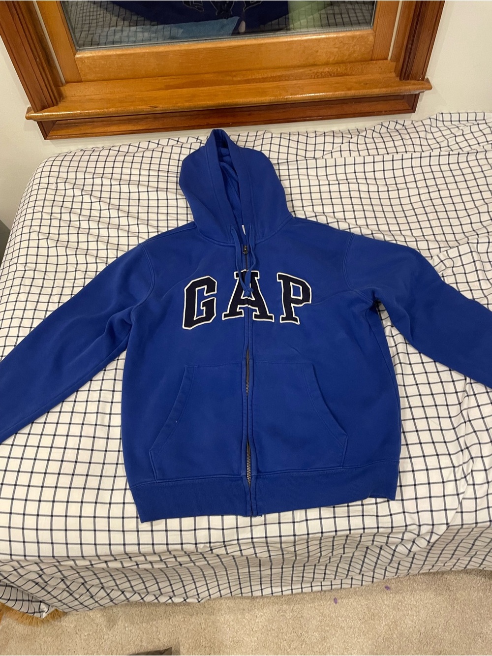 GAP Royal Blue Full-Zip Hoodie with Logo